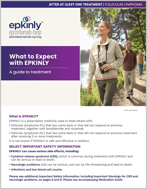 Download the EPKINLY (epcoritamab-bysp) 2L What to Expect Guide.